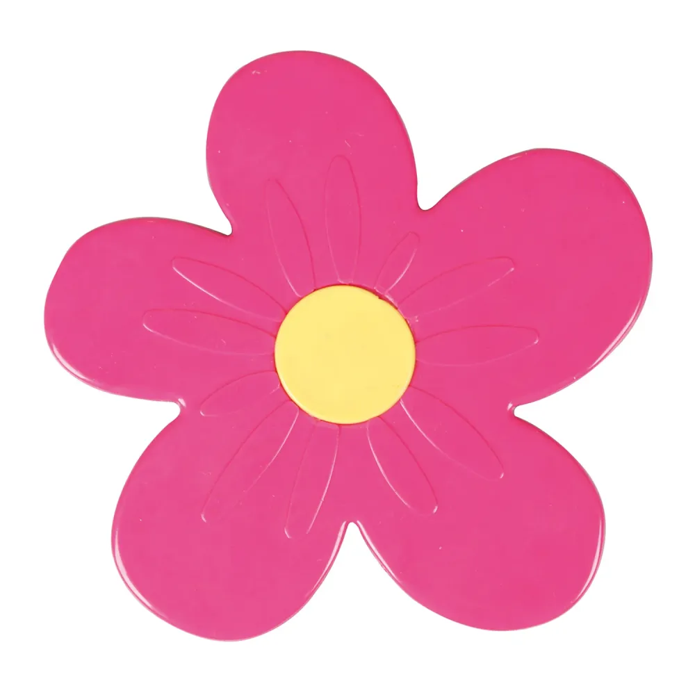 Alfombrilla antideslizante para ducha y bañera pequeño Daisy de Gedy - Rosa