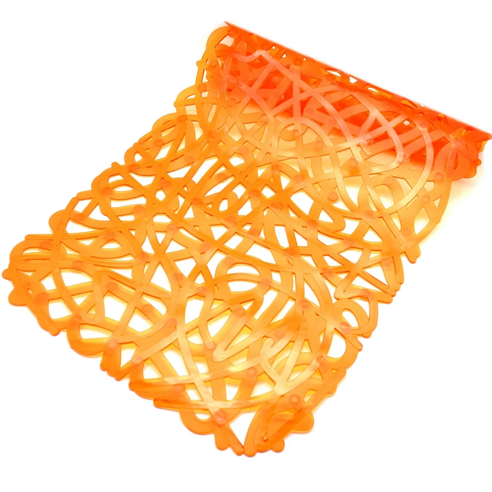 Alfombrilla antideslizante para ducha o bañera en PVC naranja cm 72x36 en Gris Carbón