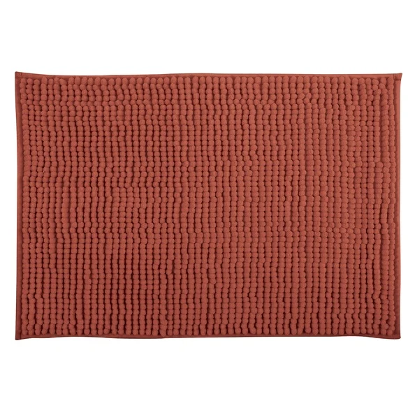 Alfombrilla de baño STEFANIA en microfibra CINIGLIA 40x60 cm terracota Material de Microfibra