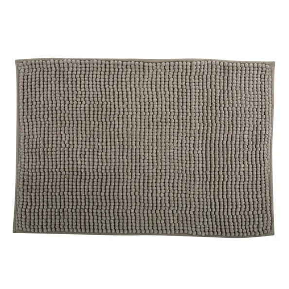 Alfombrilla de baño STEFANIA en microfibra CINIGLIA 40x60 cm topo Fácil de Limpiar