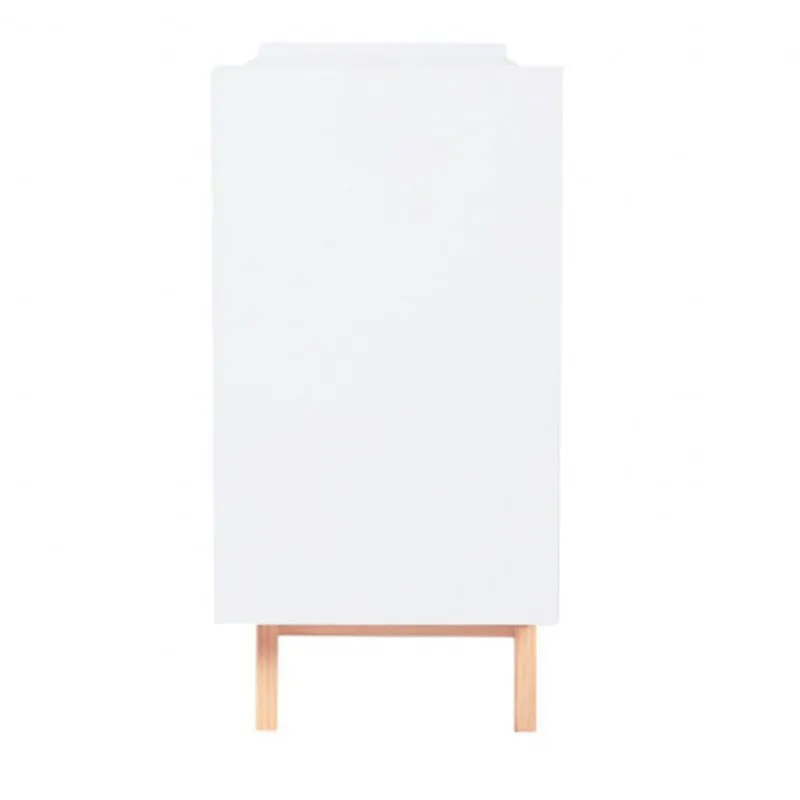 Aparador Inma Thinia Home 2 armarios+3 estantes blanco/natural 80x140x40 cm con Compartimentos