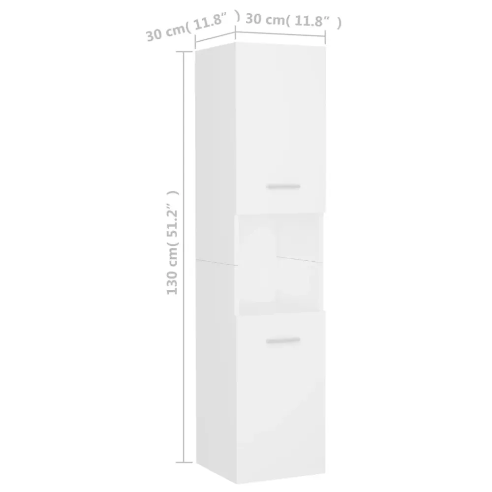 Armario alto de baño Ronda 2 puertas + 1 módulo 130x30x30 cm