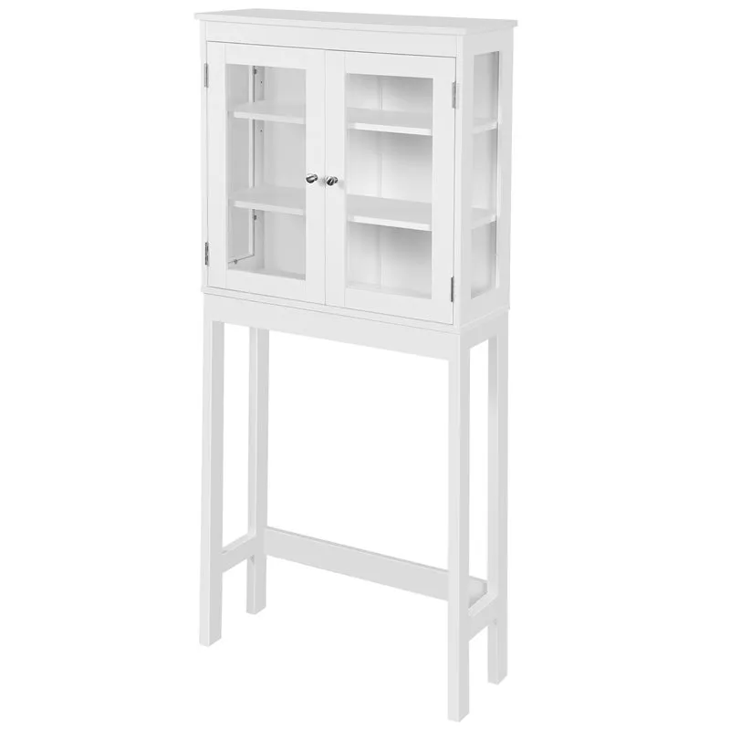 Armario de baño Kleankin sobre inodoro blanco 160x62,4x24,5 cm en Madera Tratada