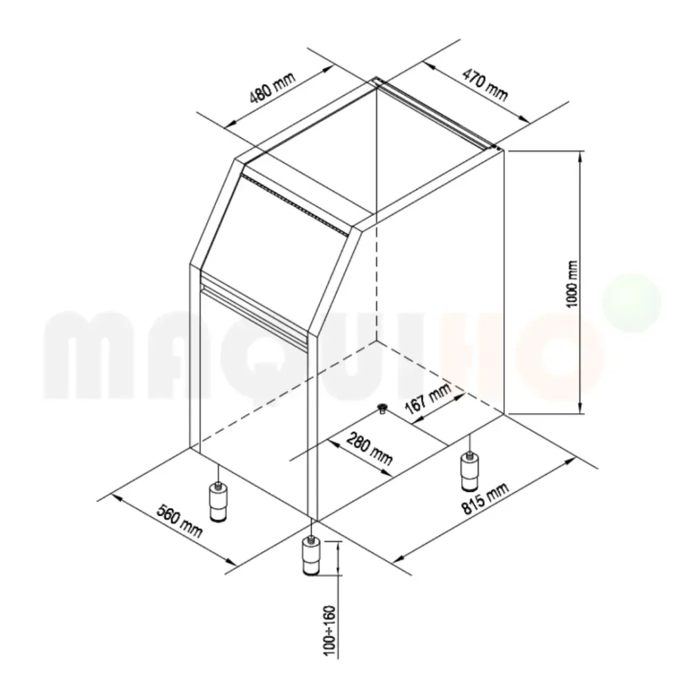 Armario de Lavabo DEPOSITO ALMACEN HIELO BREMA MOD. BIN-110