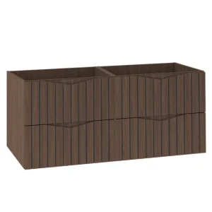 Armario de Lavabo Mueble bajo lavabo 120cm Siena madera y negro