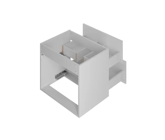 Armario de Lavabo Mueble bajo lavabo 80cm 2 compartimientos encimera Lexa Blanco
