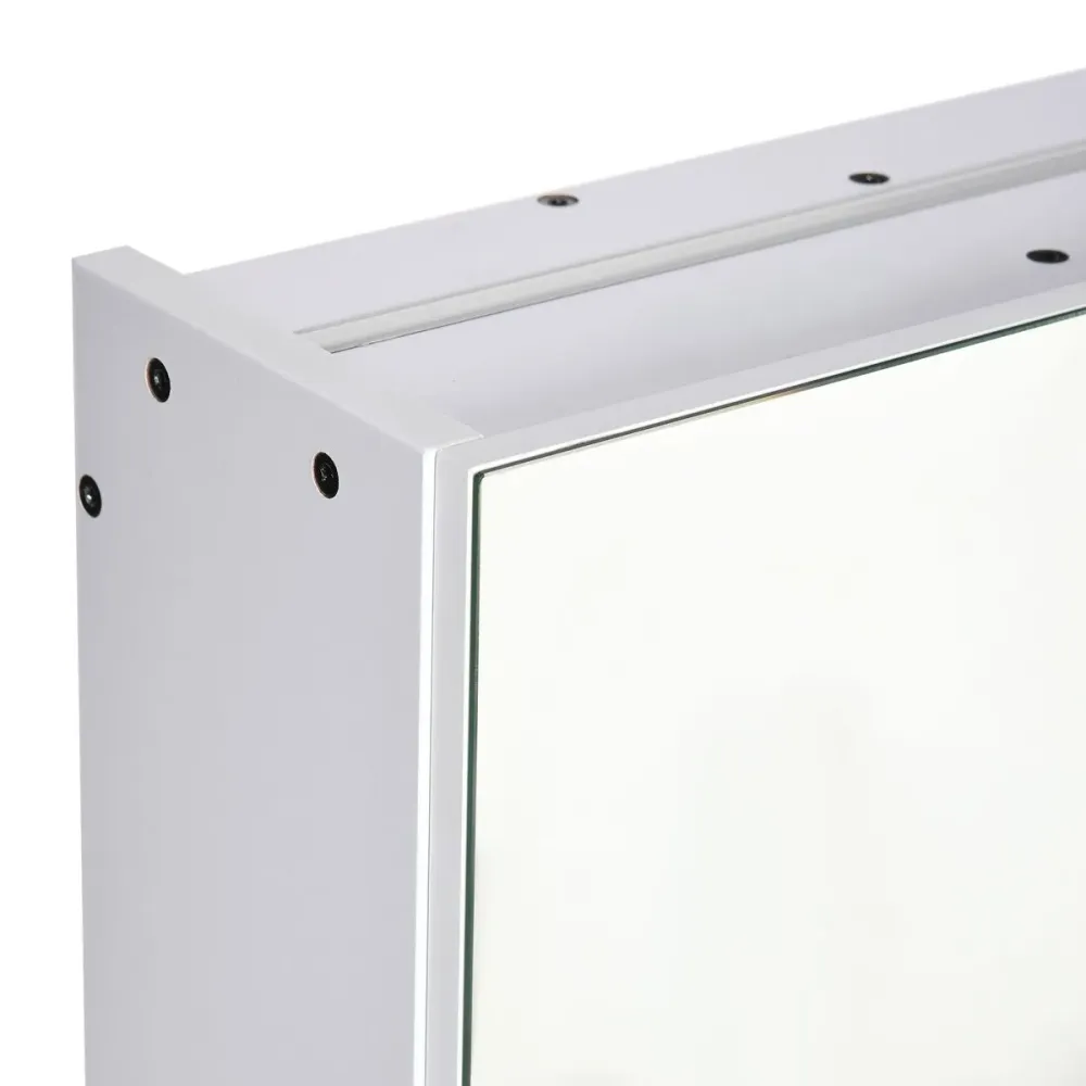 Banqueta de Baño Armario de baño Chakra Kleankin con luz LED blanco 75x90x15 cm