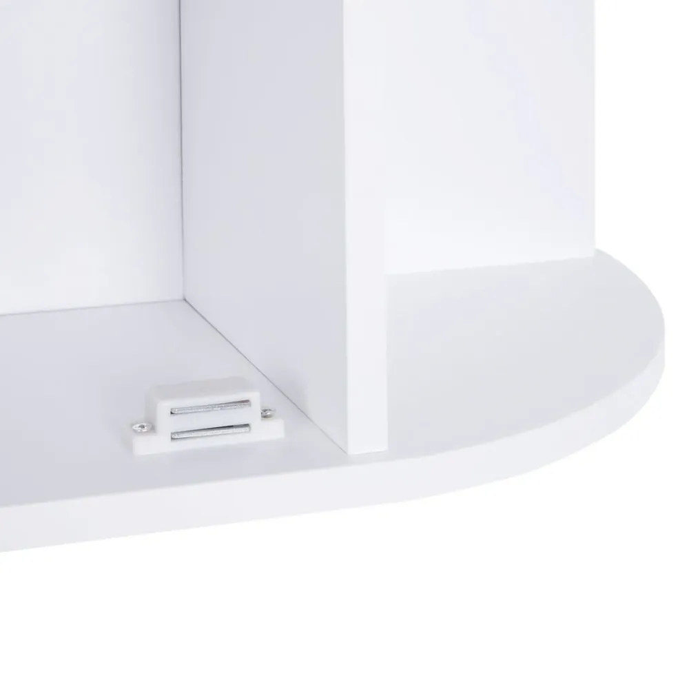 Banqueta de Baño Armario de baño Kabun Homcom con espejo blanco 63x66x17 cm