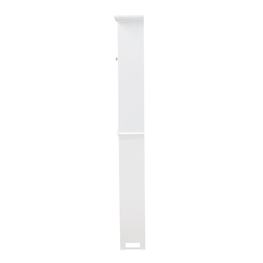 Banqueta de Baño Gabinete de almacenamiento para baño sobre el inodoro de madera con acabado blanco innovador y contemporá...