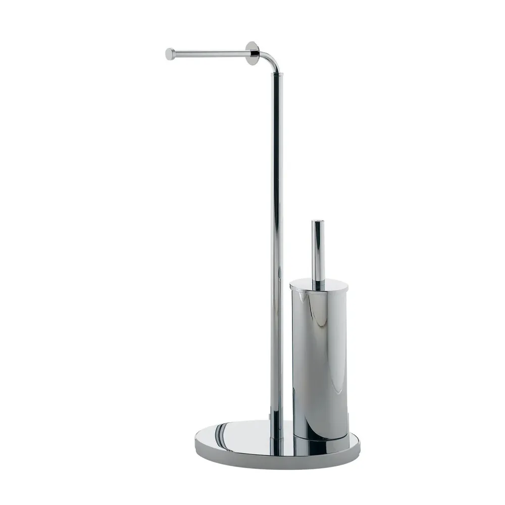 Banqueta de Baño Piantana portarotolo e scopino wc Acciaio Inox modello Winny di Gedy - Cromato
