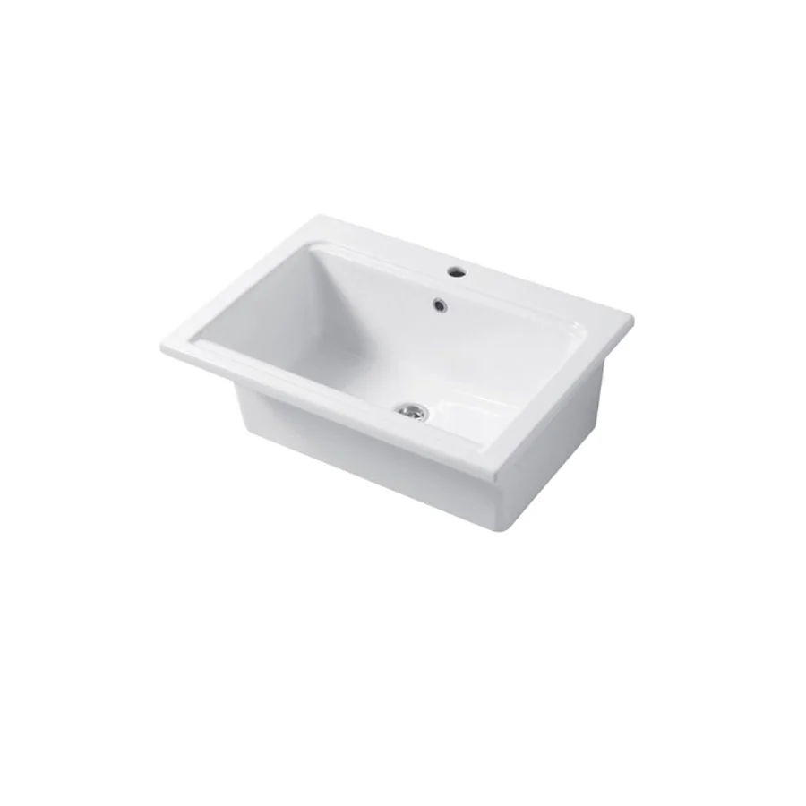 Cesto de Ropa Lavabo para interior de apoyo o empotrado en cerámica blanca luminoso 71x51cm modelo Scotland Disegno-Ceramica