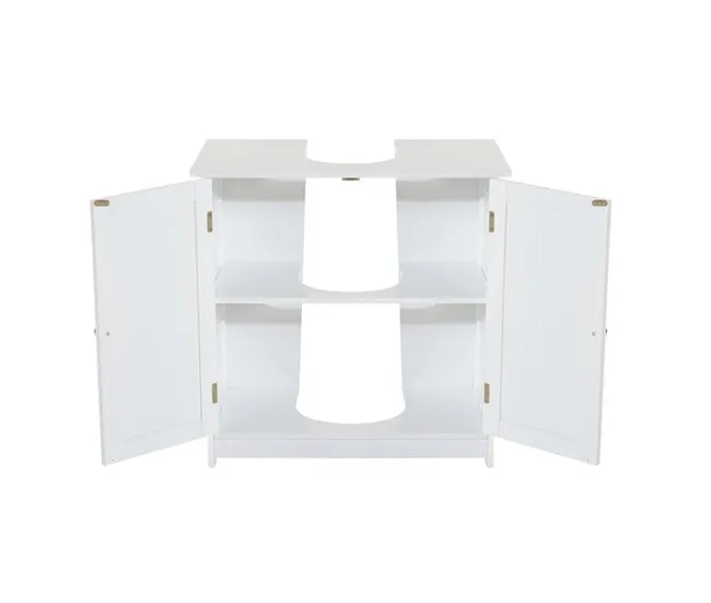 Diseño Moderno con Espejo HOMCOM Mueble para Debajo del Lavabo o Fregadero Armario de Baño de Madera Armario de Almacenaje...