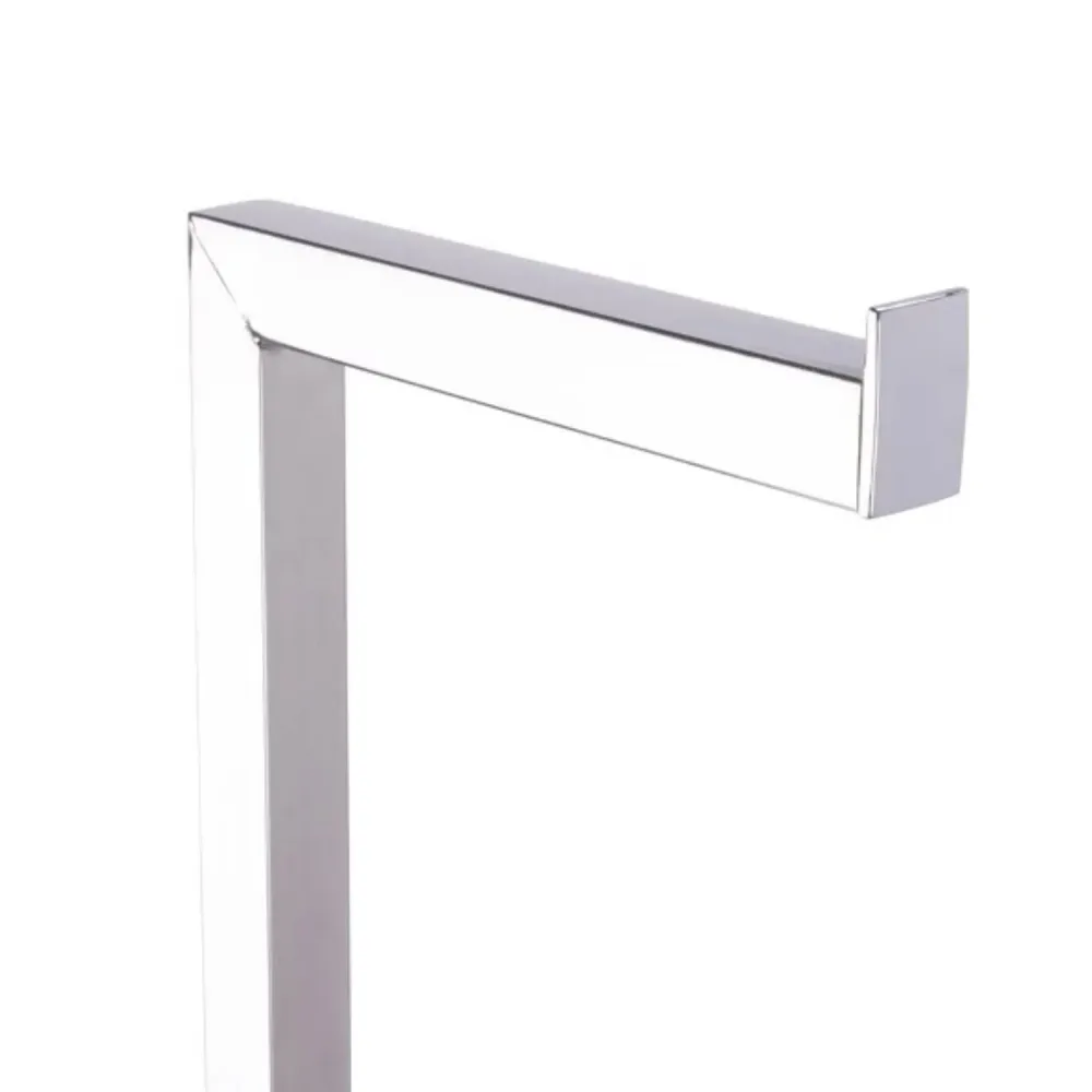 Estante de Ducha Piantana da bagno con porta rotolo e porta scopino acciaio inox di colore bianco
