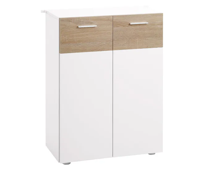 kleankin Armario de Suelo para Baño con 2 Puertas y Estantes Interiores Ajustables Mueble Auxiliar de Madera Multiusos par...