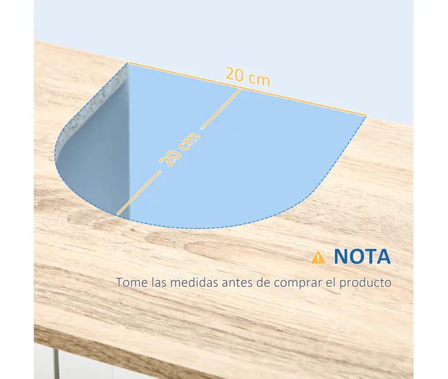 kleankin Mueble para Debajo del Lavabo Armario de Suelo para Baño de Madera con 2 Puertas y Estante Interior Ajustable Est...