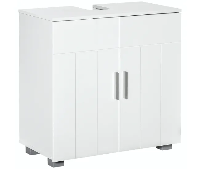 kleankin Mueble para Debajo del Lavabo Armario Baño de Suelo de Madera con 2 Puertas y Estante Ajustable Interior Reciente...