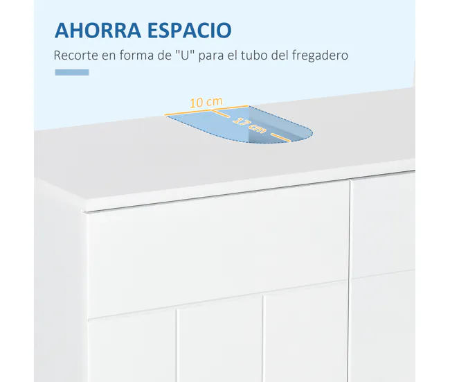 kleankin Mueble para Debajo del Lavabo Armario Baño de Suelo de Madera con 2 Puertas y Estante Ajustable Interior Reciente...