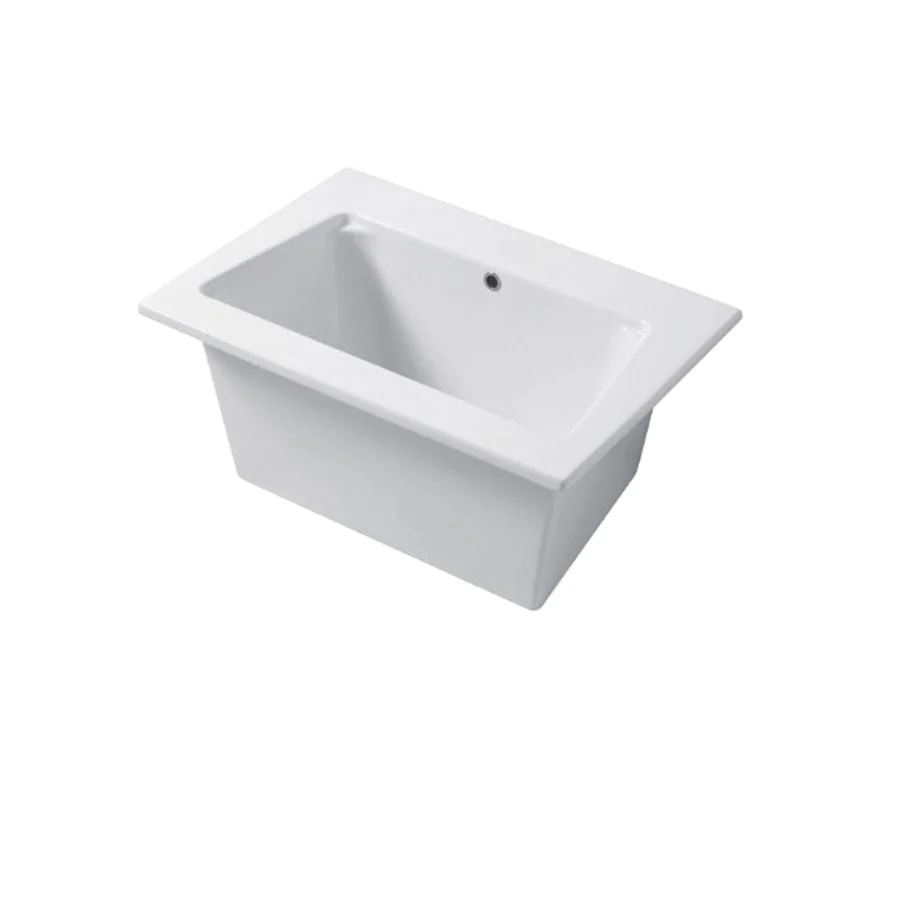 Lavabo de interior para apoyo o empotrar en cerámica blanca resplandeciente 71x51cm Disegno-Ceramica con Ganchos para Toallas