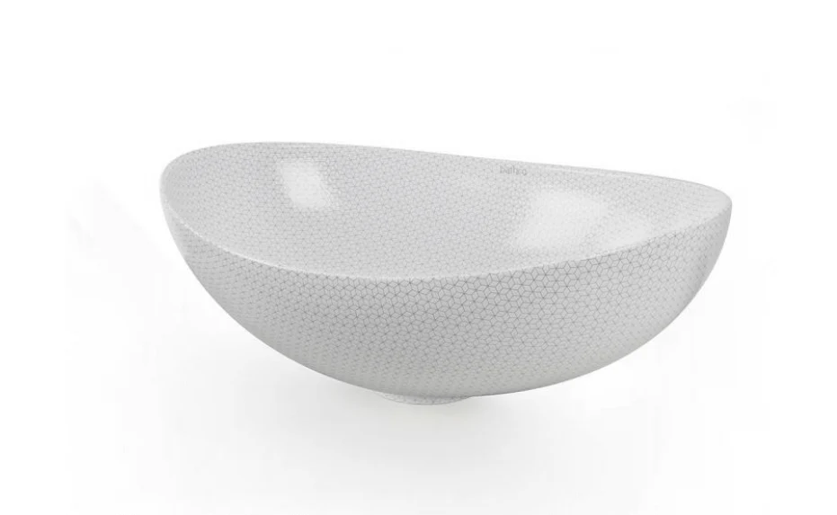 Lavabo sobre encimera Begursa blanco estampado Bathco 8336/77 para Baño Completo