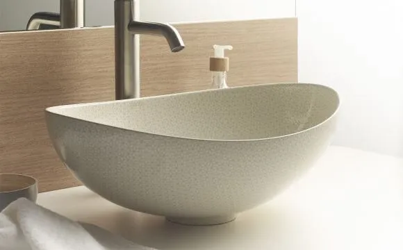 Lavabo sobre encimera Begursa blanco estampado Bathco 8336/77 para Baño Completo