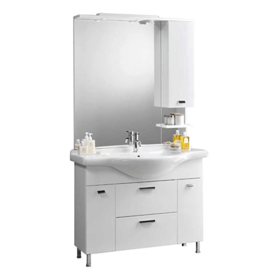 Mobile bagno "Cute" truciolare idrorepellente Colore bianco pino spazzolato