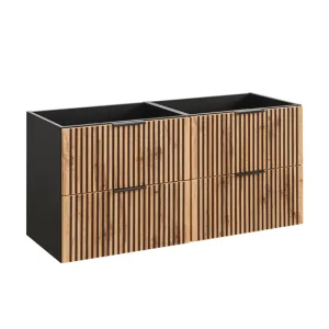Mueble bajo lavabo 120cm Gaia Madera y Negro