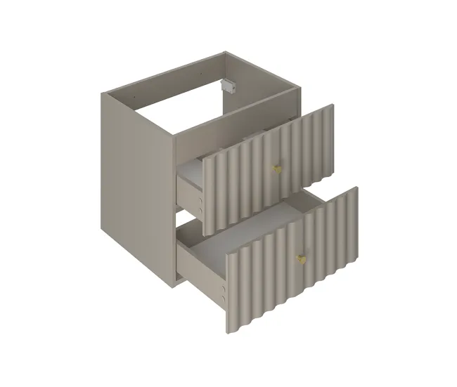 Mueble bajo lavabo 140cm 2 compartimientos encimera Izae Cachemira con Estante para Toallas