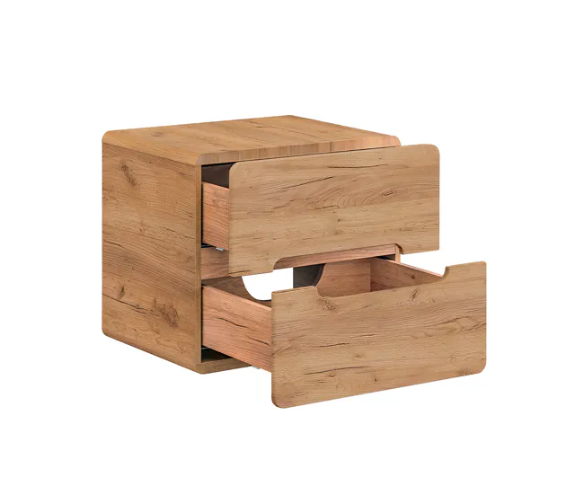 Mueble bajo lavabo 60cm encimera Arun Madera en Blanco Brillante