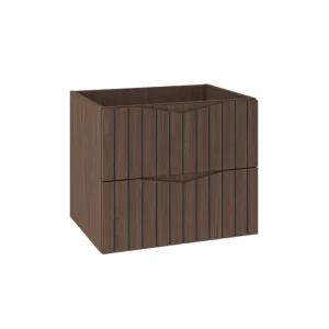 Mueble bajo lavabo 60cm Siena madera y negro con Sistema de Almacenaje