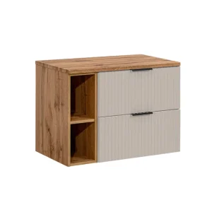Mueble bajo lavabo 80cm 2 compartimientos Adriel Cachemira y Madera