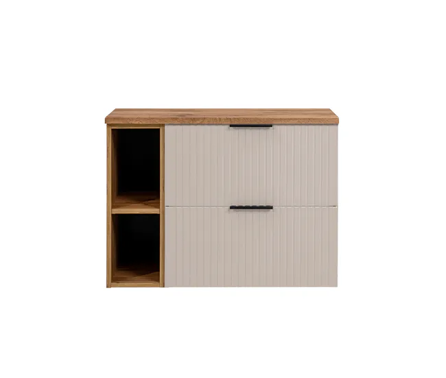 Mueble bajo lavabo 80cm 2 compartimientos Adriel Cachemira y Madera