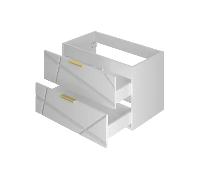 Mueble bajo lavabo 80cm encimera Aurora Blanco y Madera para Organización