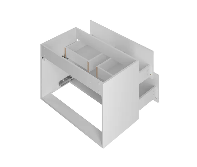 Mueble bajo lavabo 80cm encimera Aurora Blanco y Madera para Organización