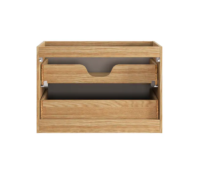 Mueble bajo lavabo 80cm encimera Elora Crema y madera