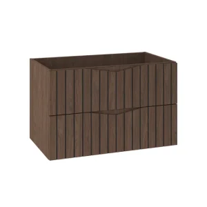 Mueble bajo lavabo 80cm Siena madera y negro con Ganchos para Toallas