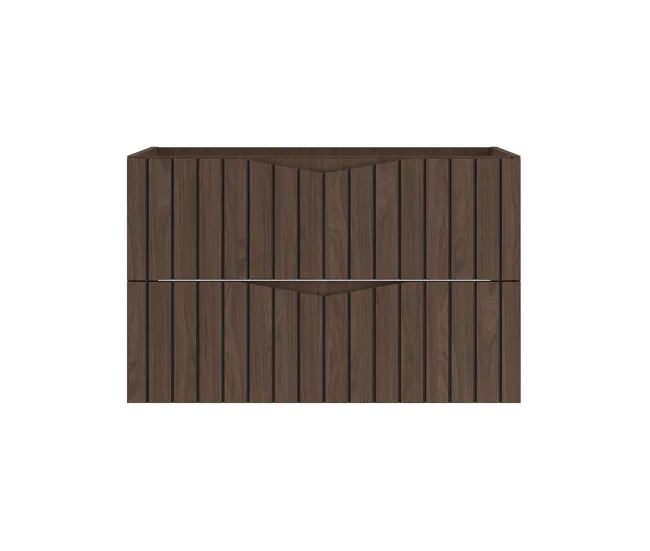 Mueble bajo lavabo 80cm Siena madera y negro con Ganchos para Toallas