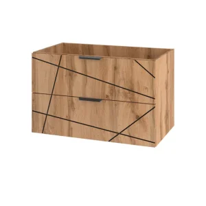 Mueble bajo lavabo 80cm Teren Madera con Cajón con Cerradura