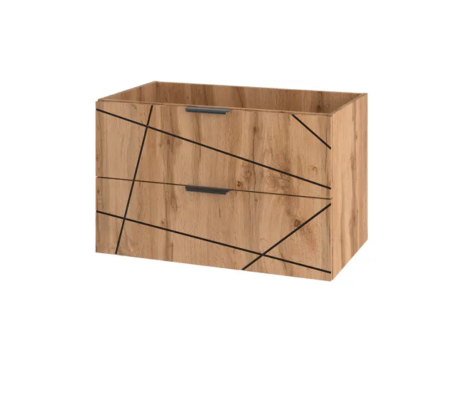 Mueble bajo lavabo 80cm Teren Madera con Cajón con Cerradura
