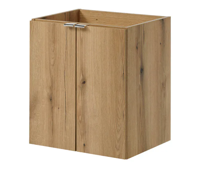 Mueble bajo lavabo Newport con 2 puertas 50x60x40 cm - Efecto Roble/Negro