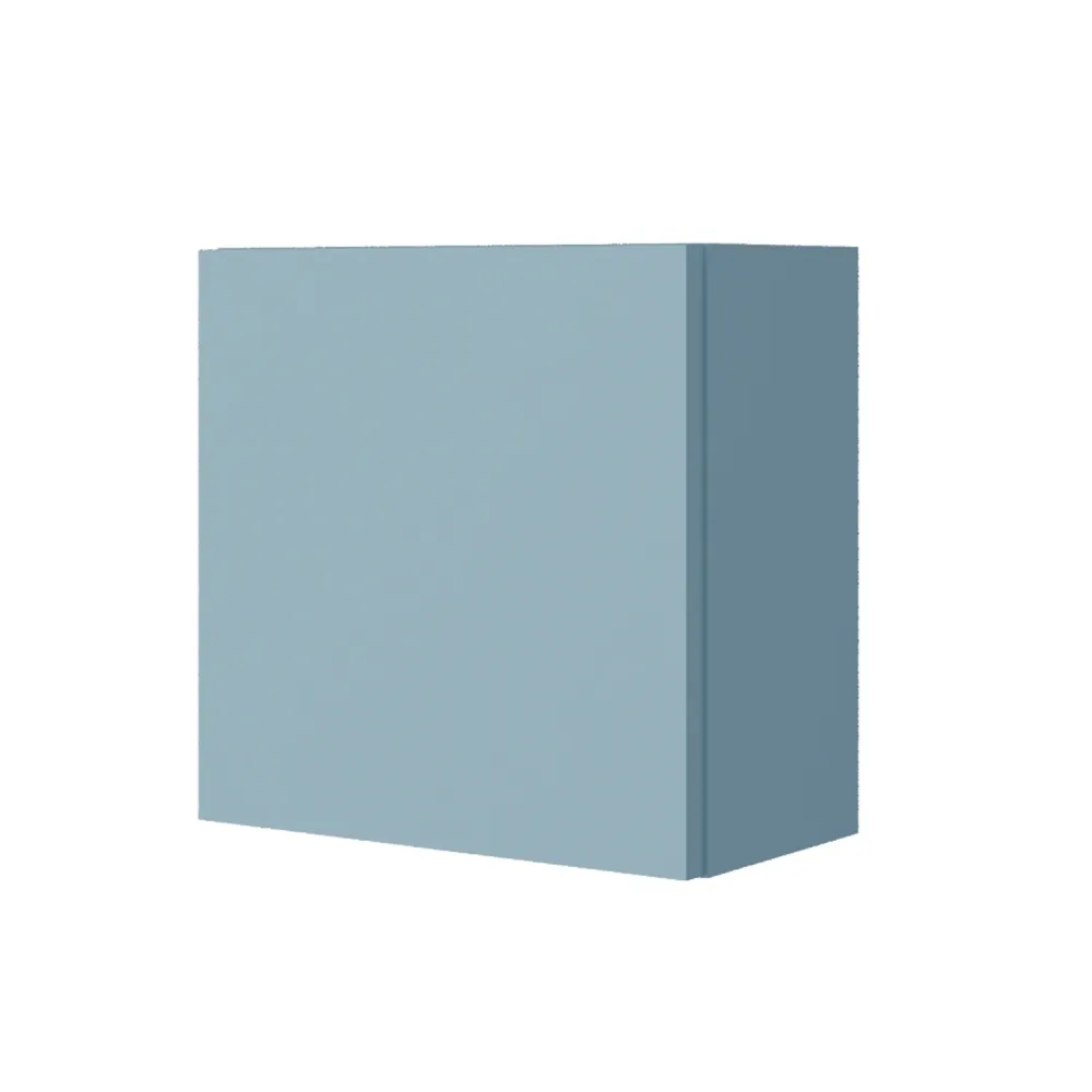 Mueble de baño colgante cubo con una puerta Azul Pastel Mate - Cubi&Co modelo Symmetry con Cajón con Cerradura
