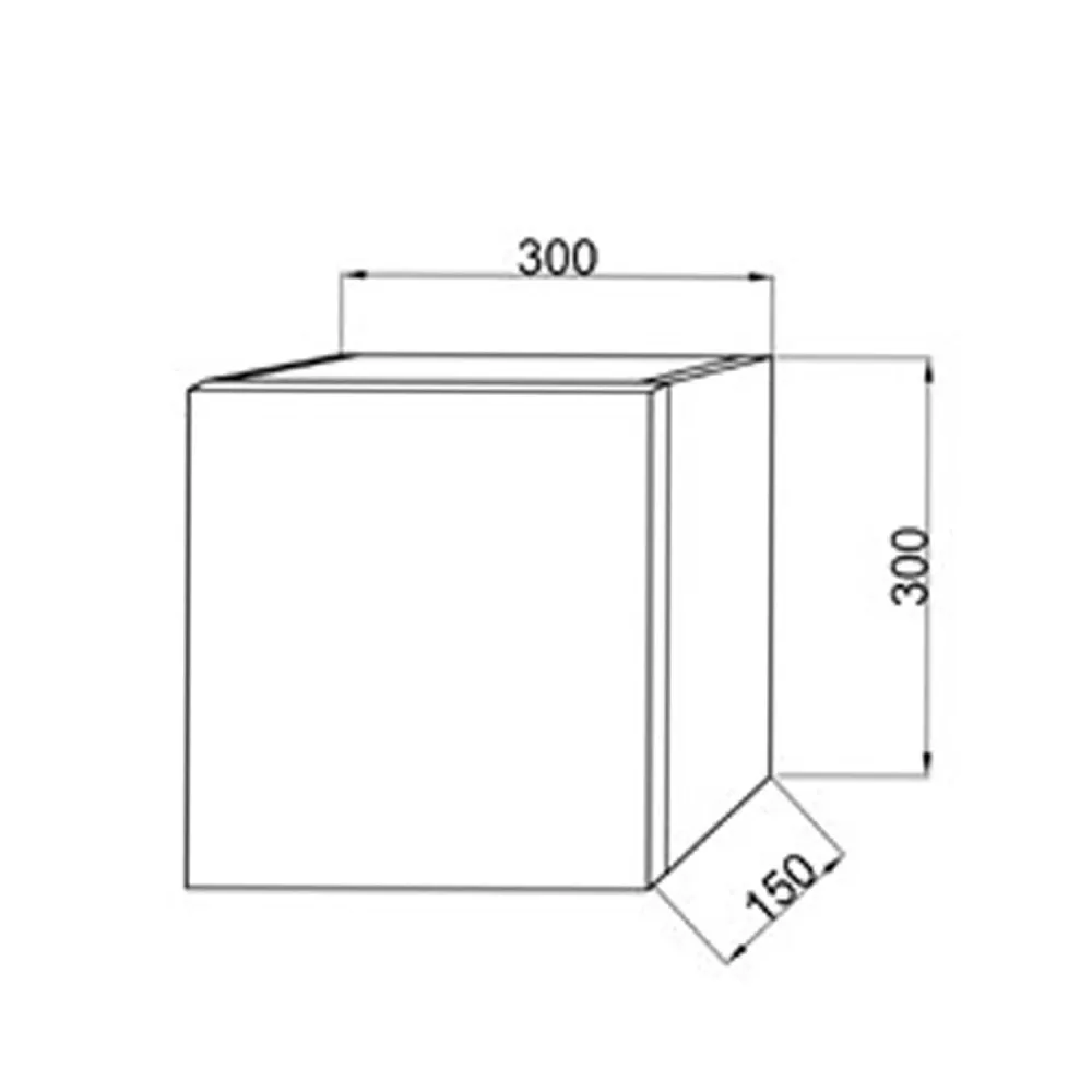 Mueble de baño colgante cubo con una puerta Azul Pastel Mate - Cubi&Co modelo Symmetry con Cajón con Cerradura