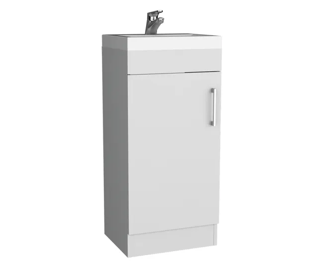 Mueble de Baño Madrid con 1 puerta y almacenamiento inferior , blanco , 83 cm X 40 cm X 33 cm con Estante para Toallas