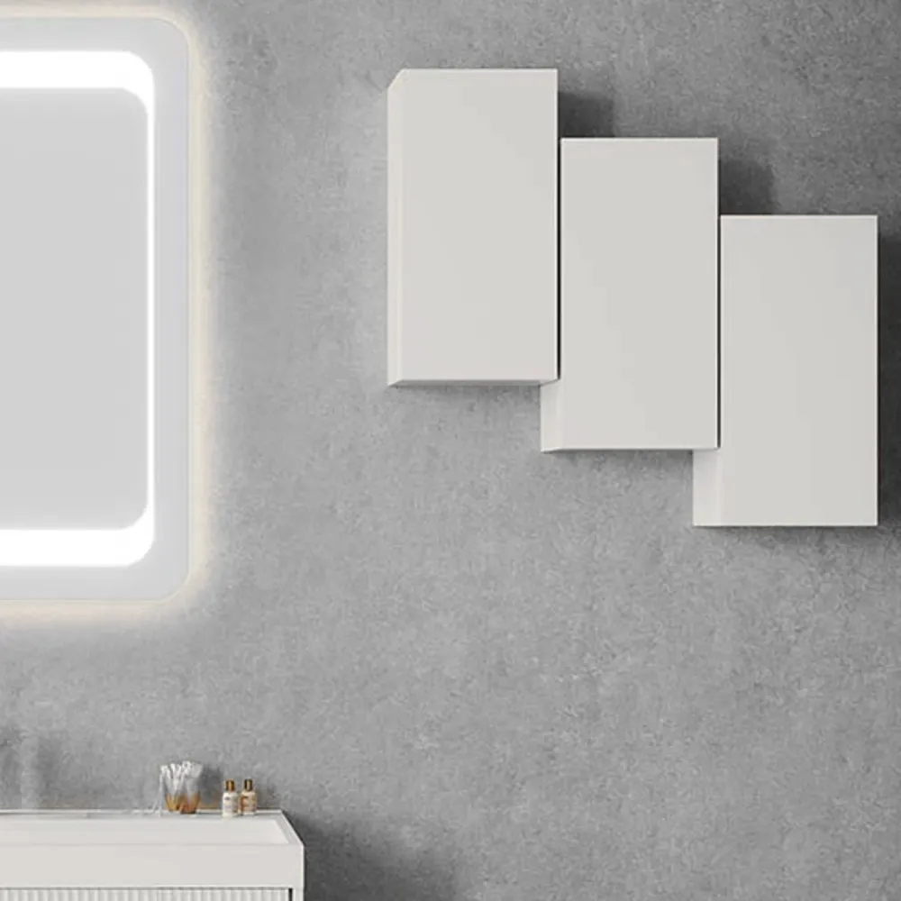 Mueble colgante de baño Cubi&Co 1 puerta cm 25x50h - Blanco mate