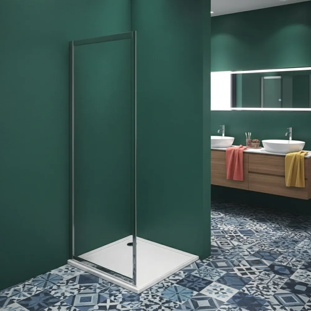 Pannello fisso doccia per abbinamento box doccia Iconic cm 70 vetro anticalcare Avanzado Clean