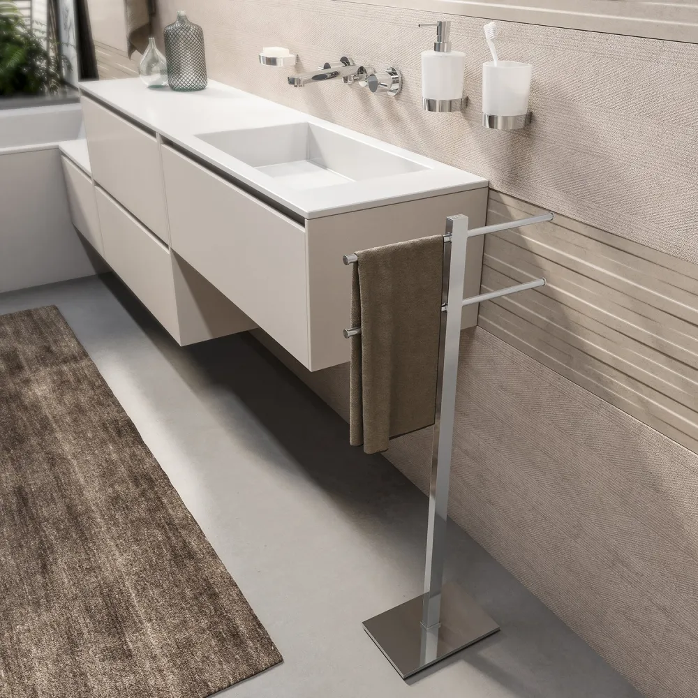 Piantana portasciugamani Gedy modello Tobia Acciaio Inox - Cromato