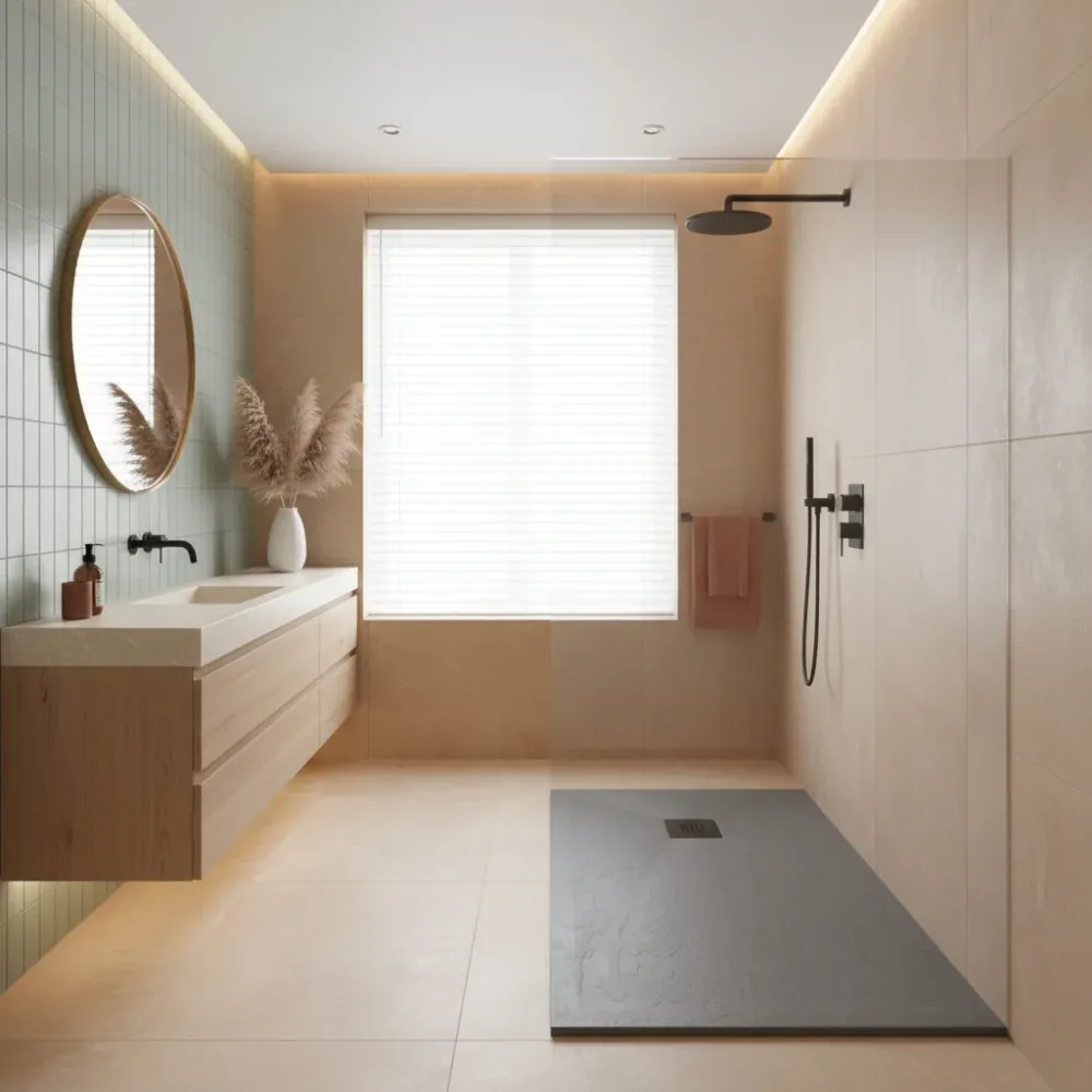 Piatto doccia resina modello Plus 70x150cm grigio ardesia
