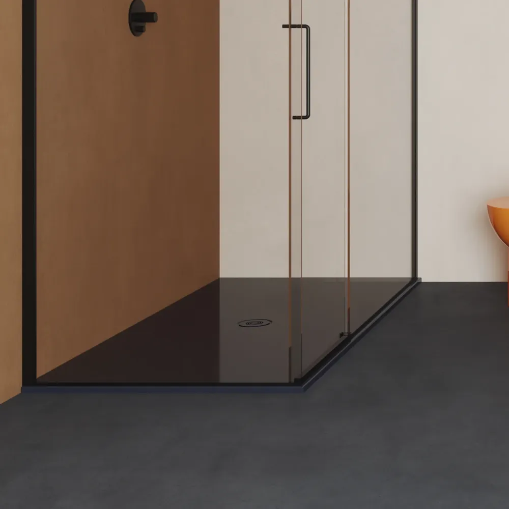 Piatto doccia rettangolare ceramica SoloDue cm 140x70 nero lucido