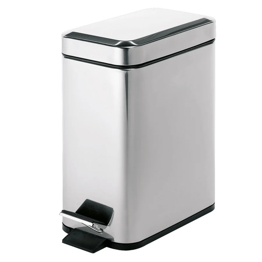 Portarifiuti rettangolare Gedy Argenta 5 lt. acciaio inox cm 14x29,4x30