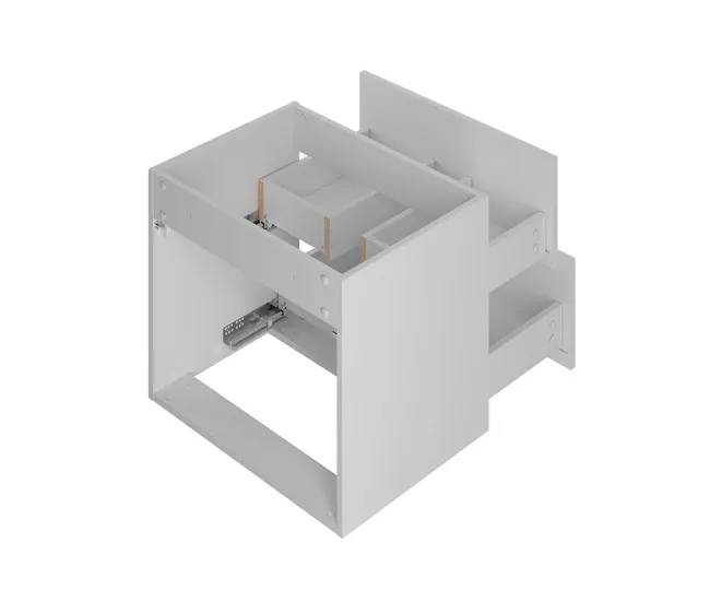 Premium de Madera Maciza Mueble bajo lavabo 60cm encimera Aurora Blanco y Madera
