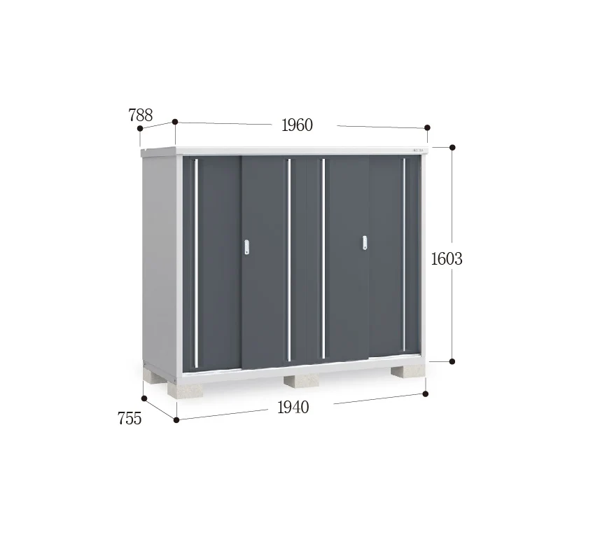 *Pre-order* Inaba Outdoor Storage MJX-197DP (W1960xD788xH1603mm) 2.476m3 (+12% Installation Charge)